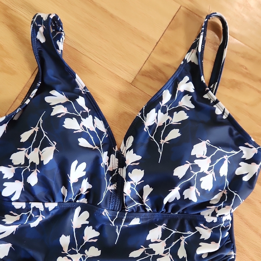 JASAMBAC Womens One Piece Swimdress With Tummy Control V Neck Bathing Suit Large - Picture 15 of 17